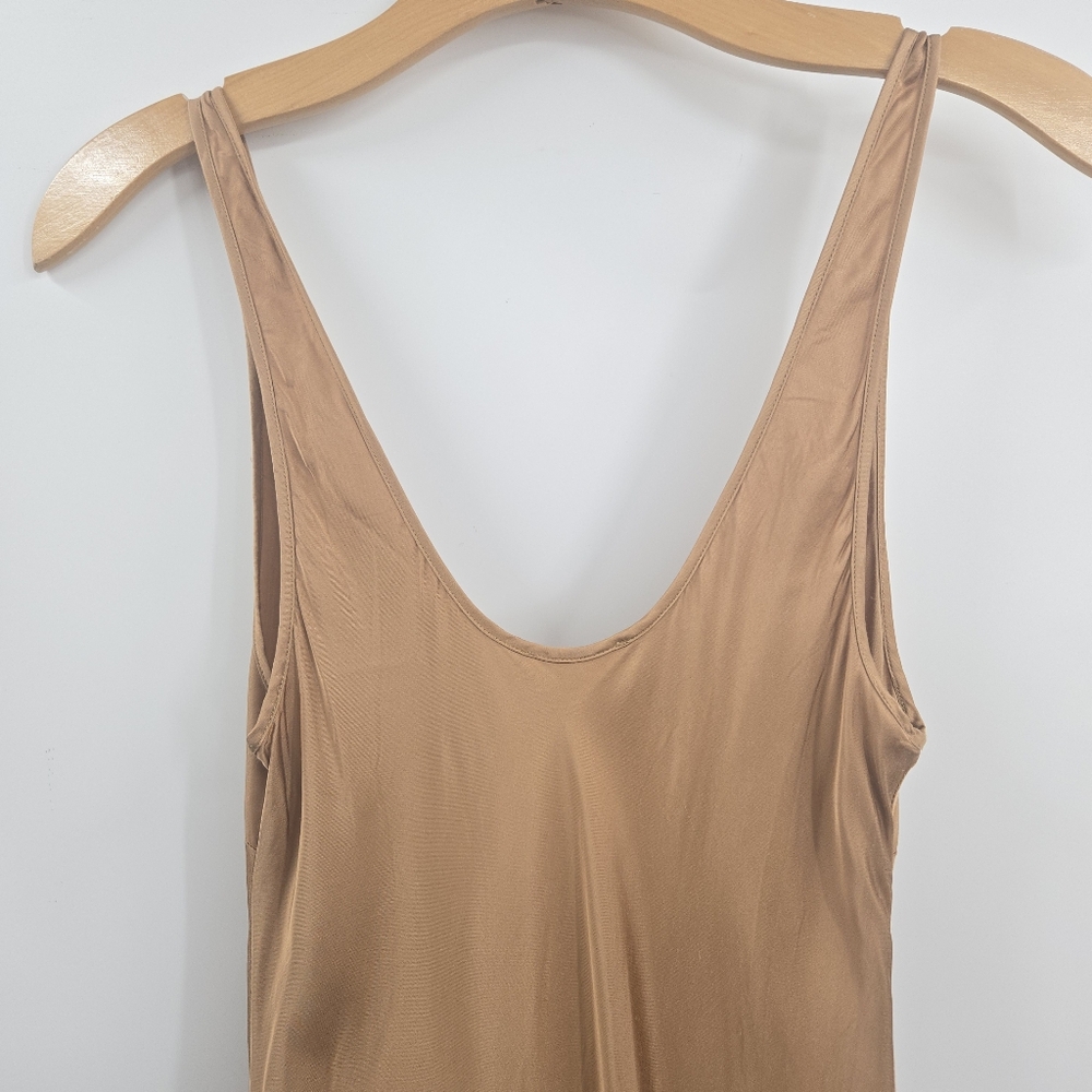 L'AGENCE‎ Akiya Satin Slip Dress Coco Brown Bias Cut Midi XS Tall - Picture 10 of 14